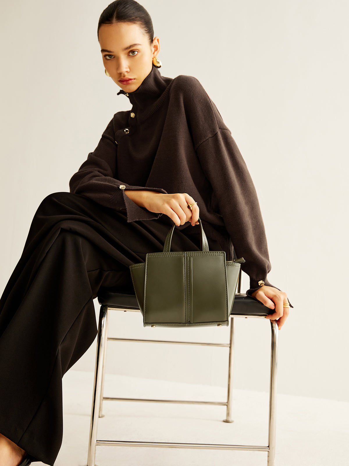 Vintage Two-Way Zip Handbag — Svelte Chic