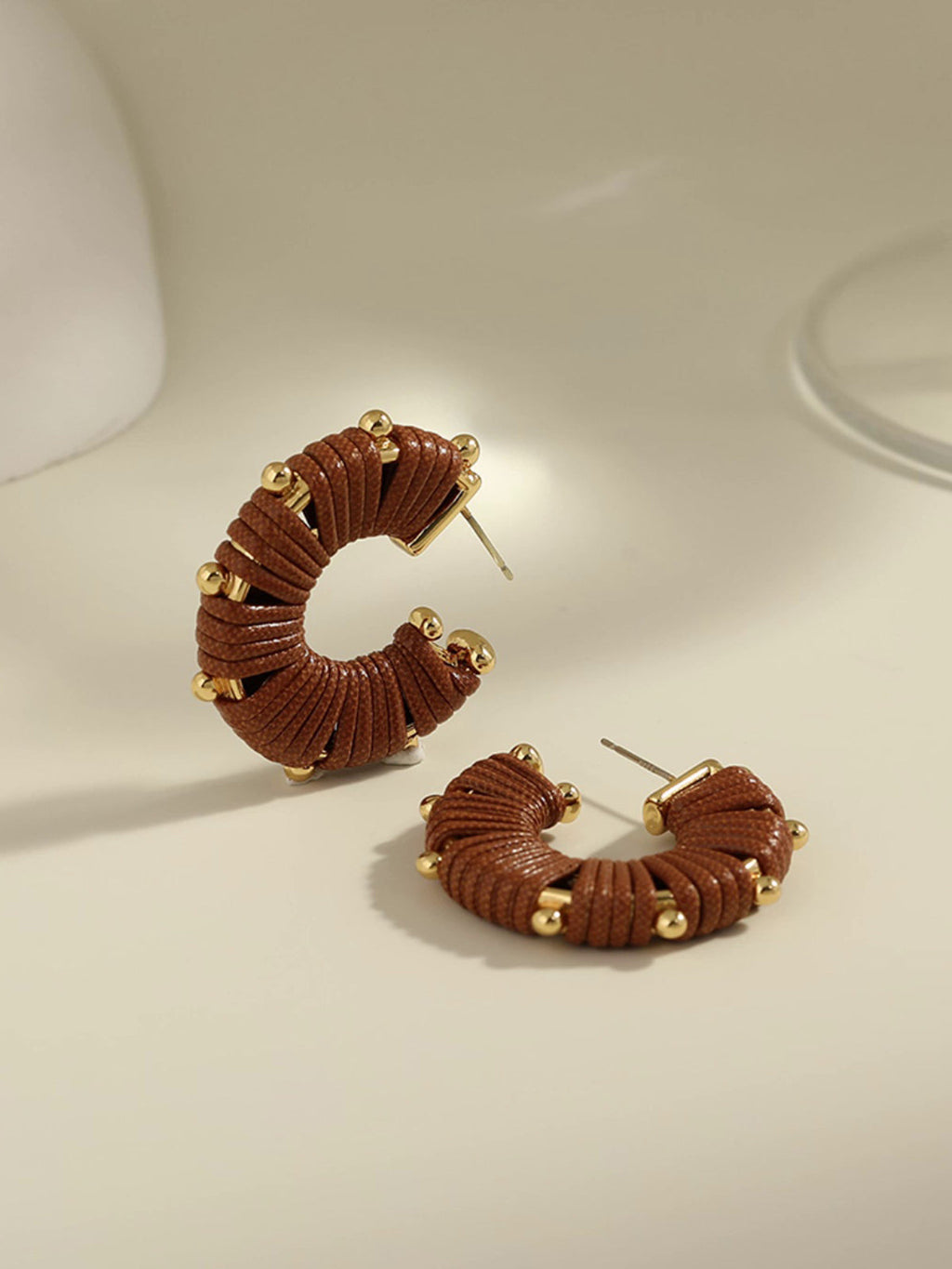 Retro Woven Hoop Earrings — Svelte Chic
