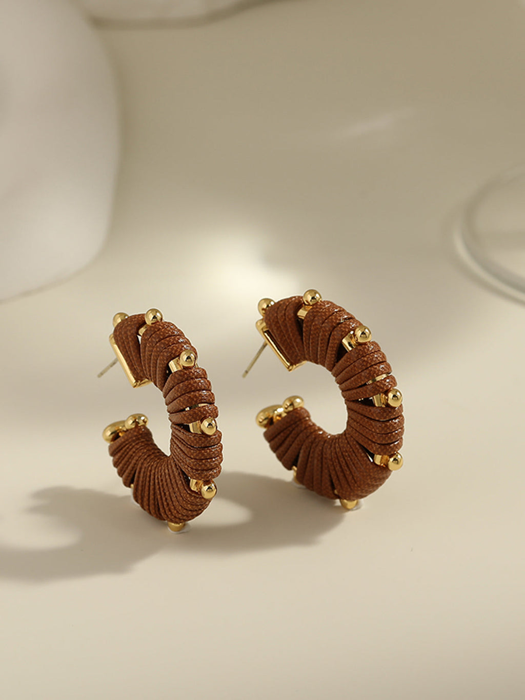 Retro Woven Hoop Earrings — Svelte Chic