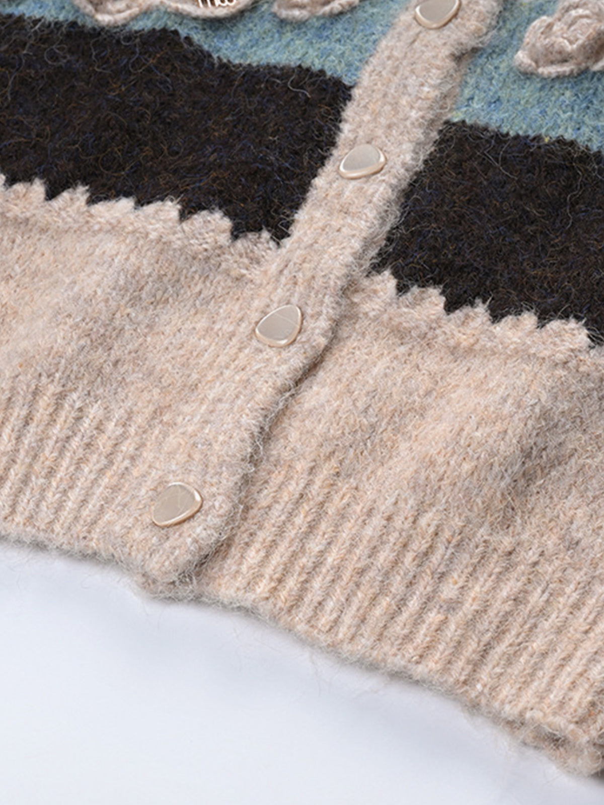 Crochet Floral Colour Block Cardigan — Svelte Chic