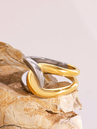 Two Tone Twist Ring