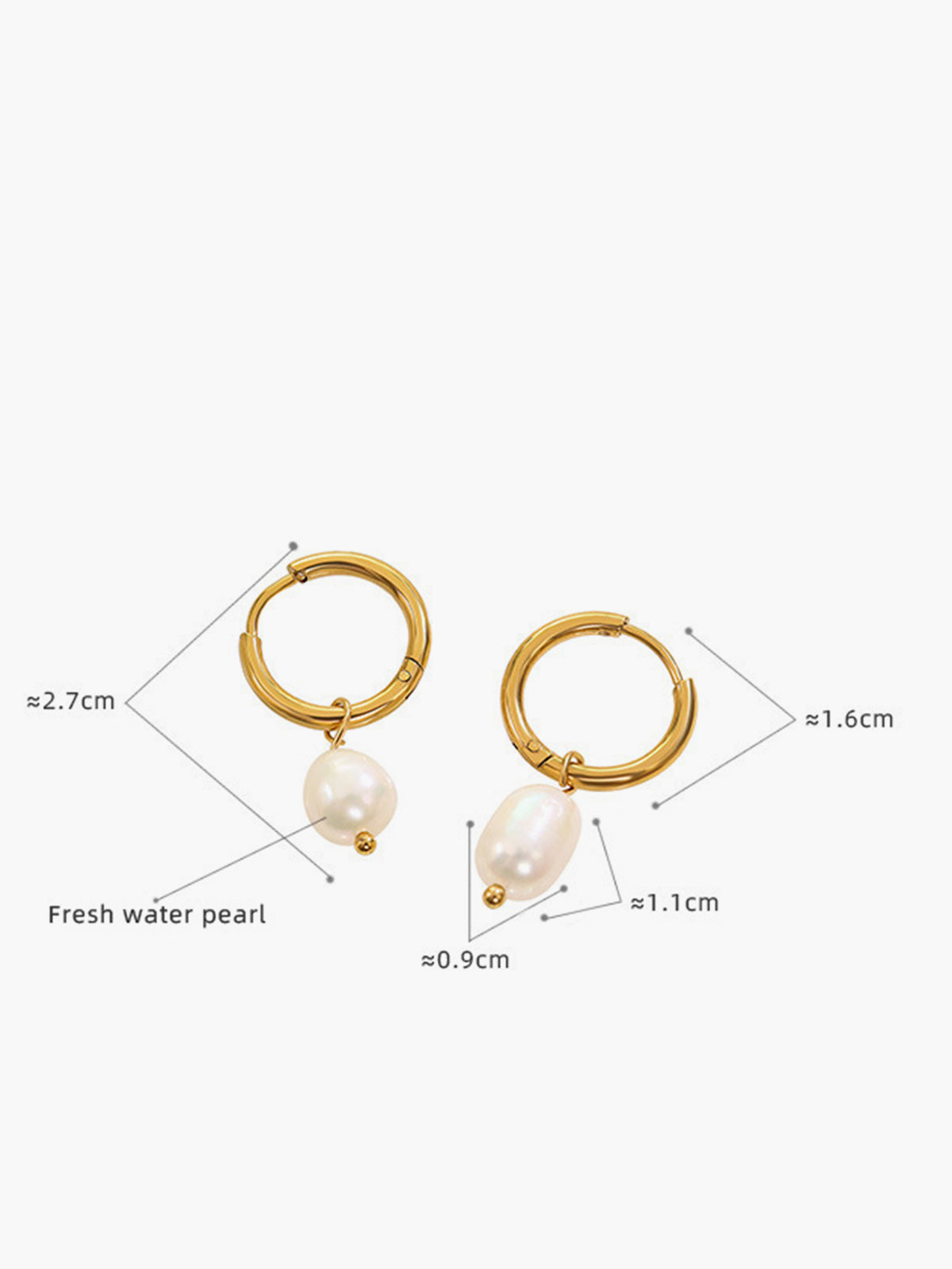 Hoop Pearl Drop Earrings — Svelte Chic