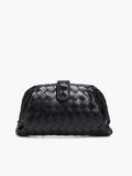 Woven Cloud Dumpling Shoulder Bag in Black — Svelte Chic