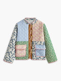 Open Patchwork Jacket in Multicolor — Svelte Chic
