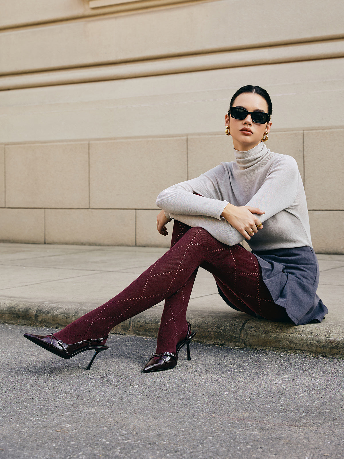 Diamond Pattern Tights — Svelte Chic