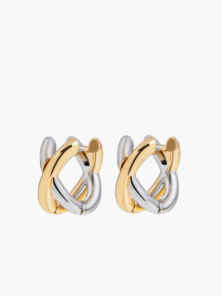 Two-Tone Criss Cross Ear Cuff