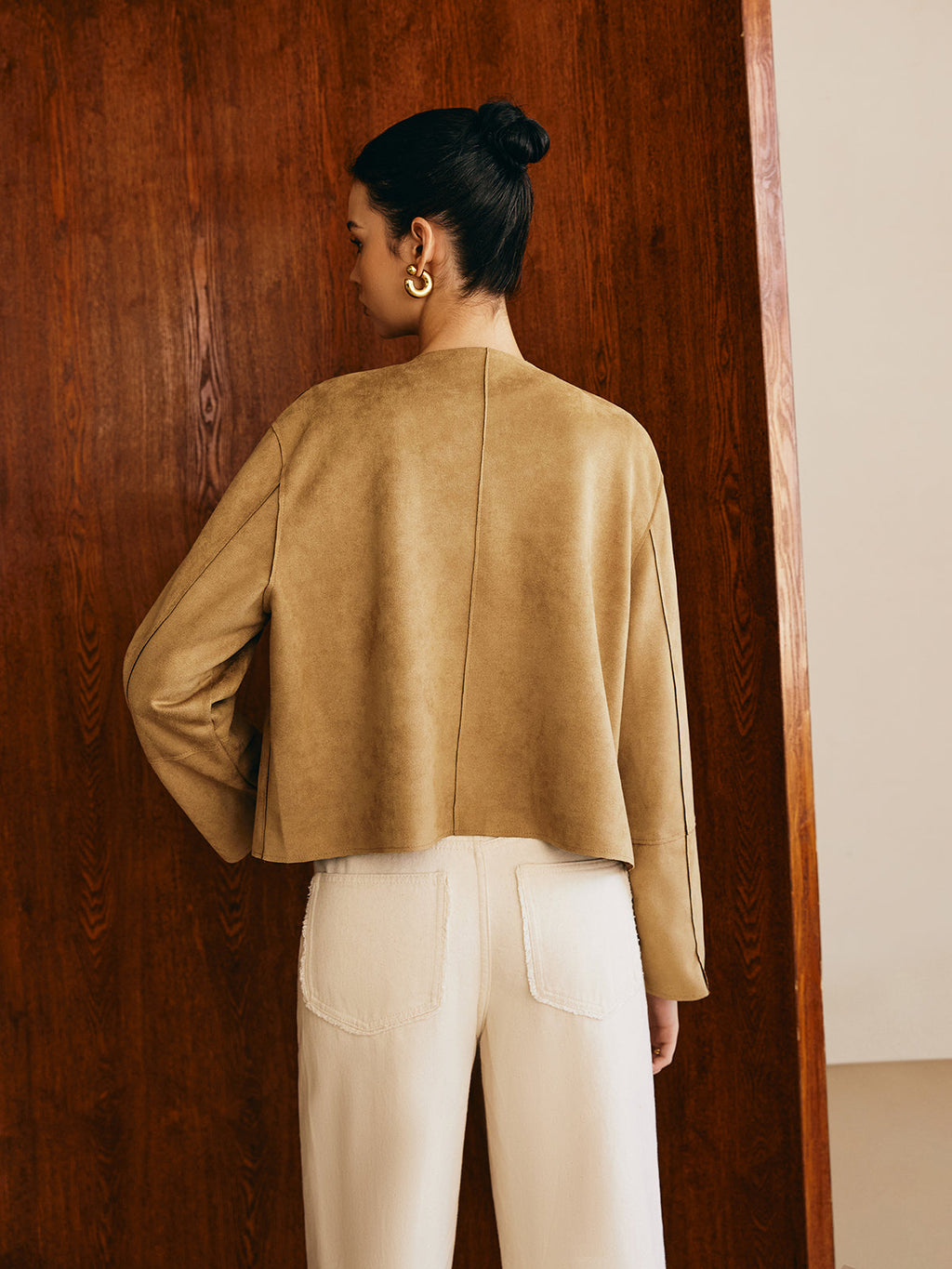 Large Pocket Suede Jacket — Svelte Chic