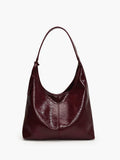 Button Clasp Hobo Bag in Red — Svelte Chic