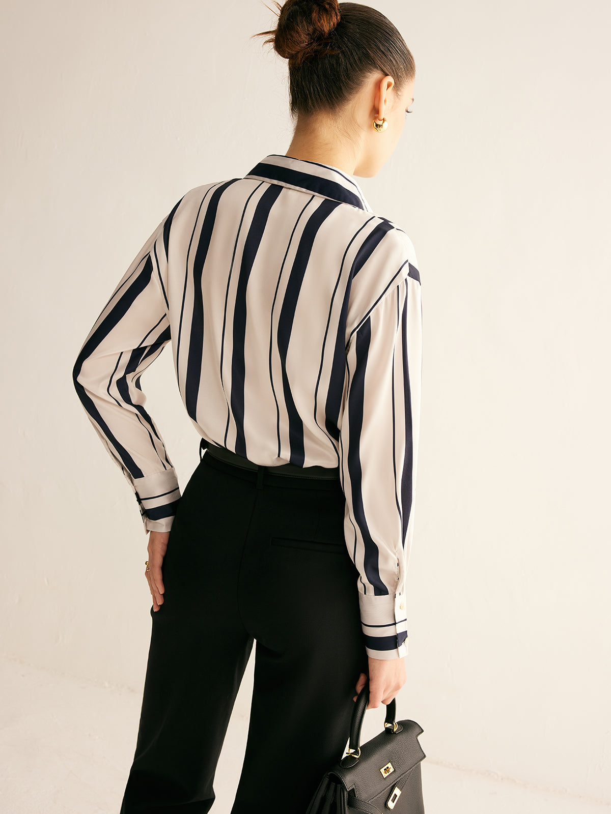 Pinstripe Long Sleeve Shirt — Svelte Chic