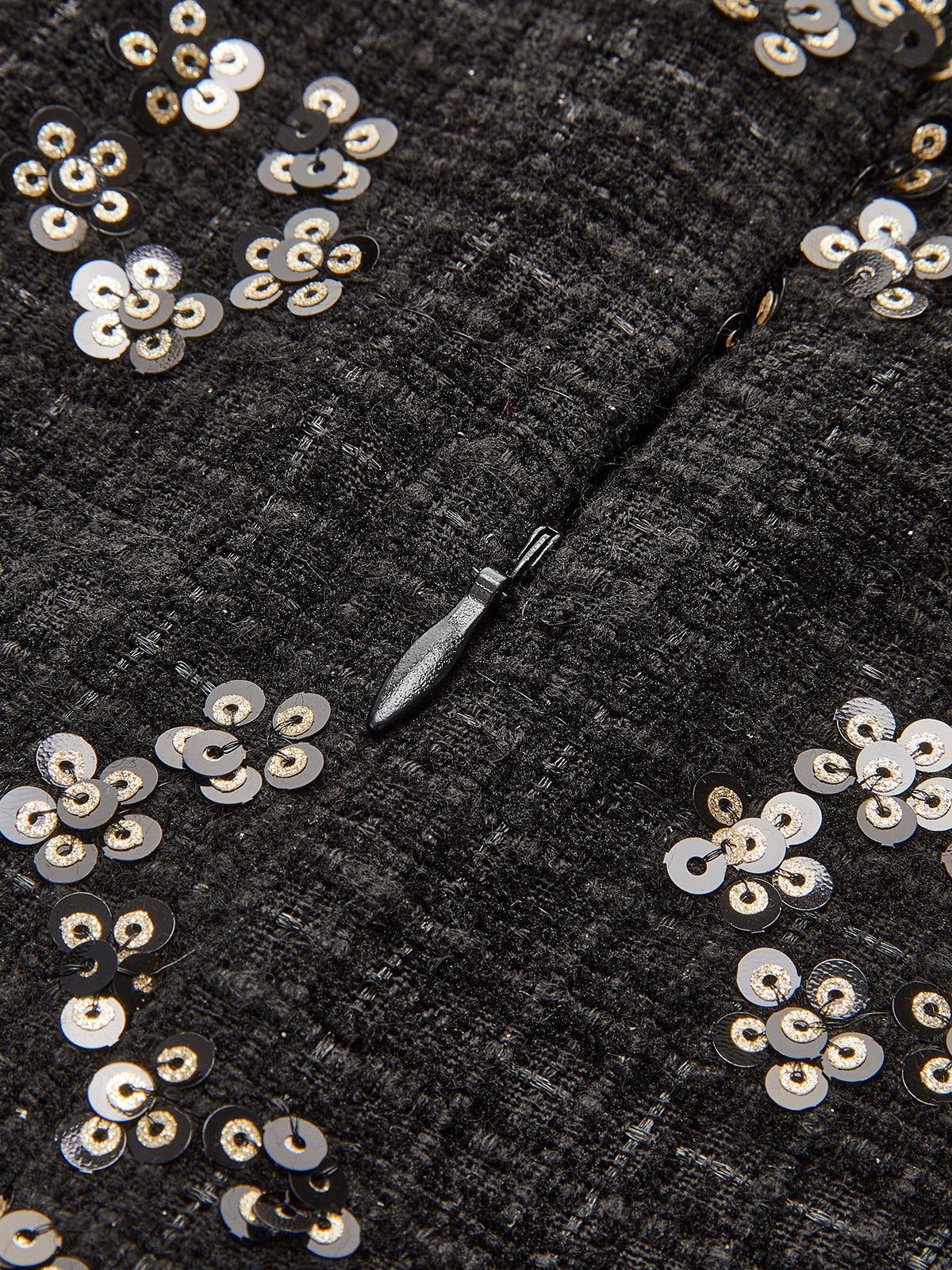 Sequin Floral Tweed Mini Skirt — Svelte Chic