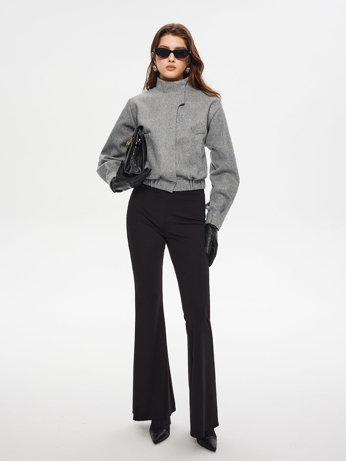 Button Clasp Cropped Blazer — Svelte Chic