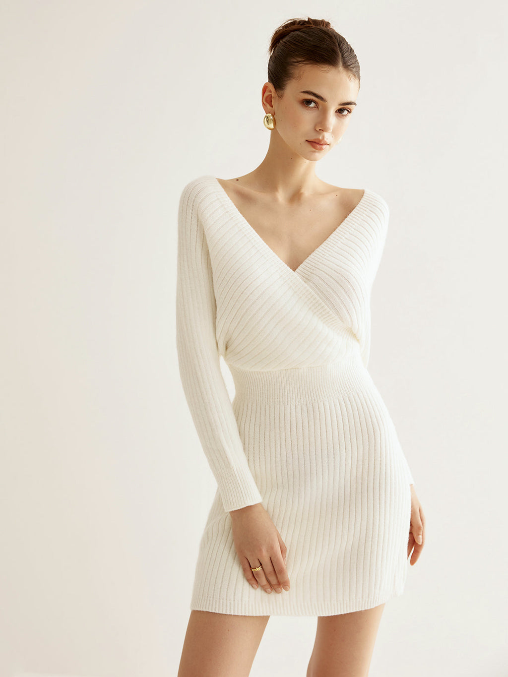 Criss-Cross Knit Mini Dress — Svelte Chic