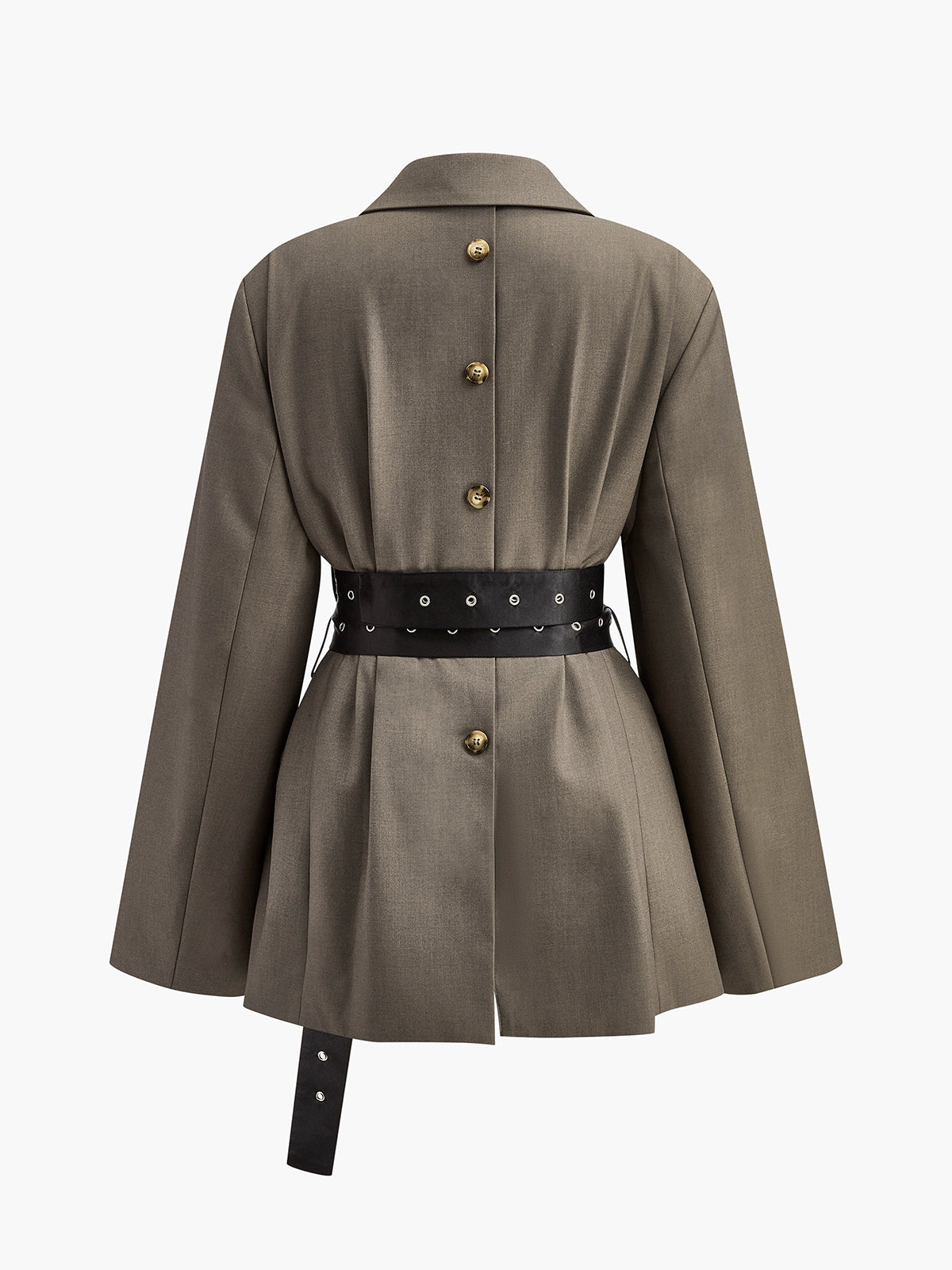 Retro Button Blazer with Belt — Svelte Chic