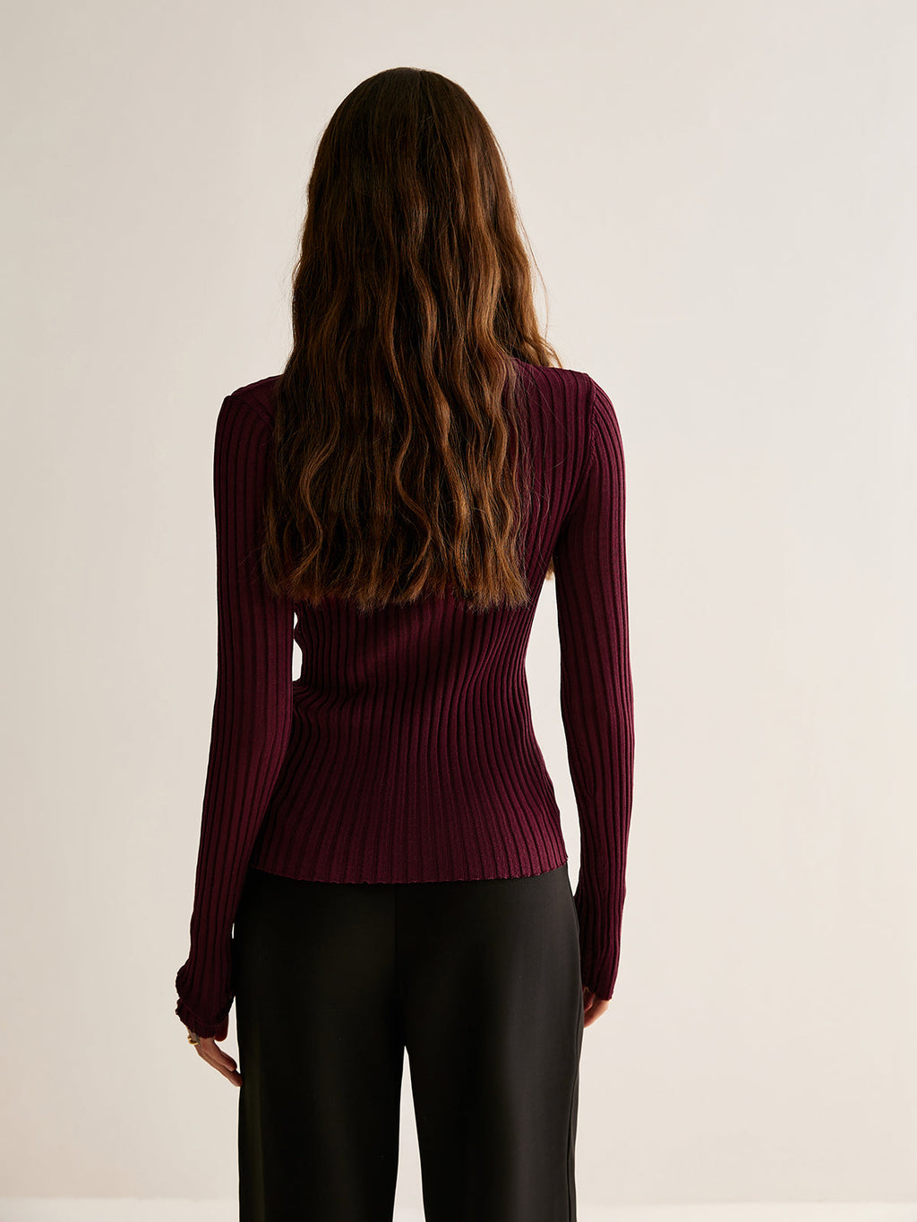 High Stretch Polo Knit Top — Svelte Chic