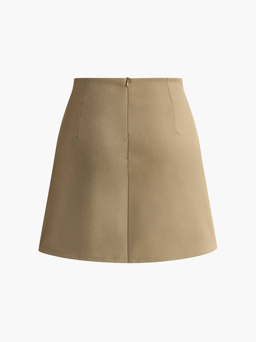 Back Zip Pleated Mini Skirt — Svelte Chic