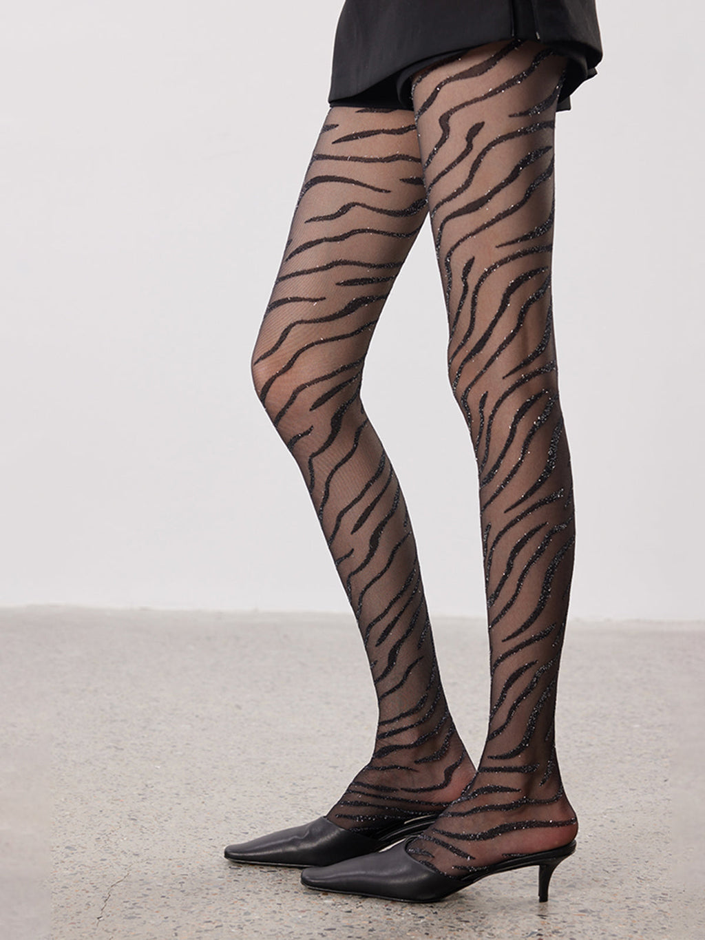 Zebra Pattern Sheer Tights — Svelte Chic