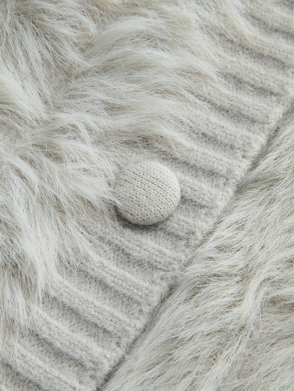 High Collar Plush Cardigan — Svelte Chic