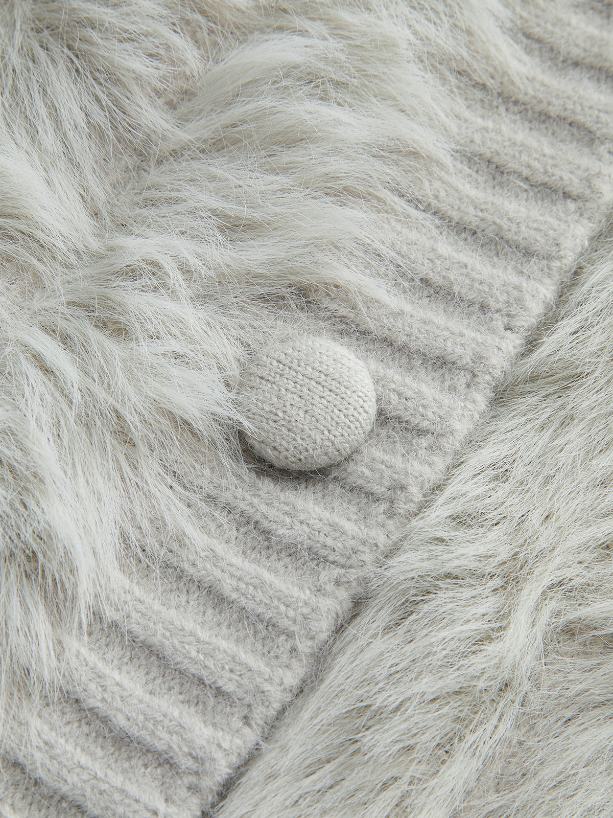 High Collar Plush Cardigan — Svelte Chic
