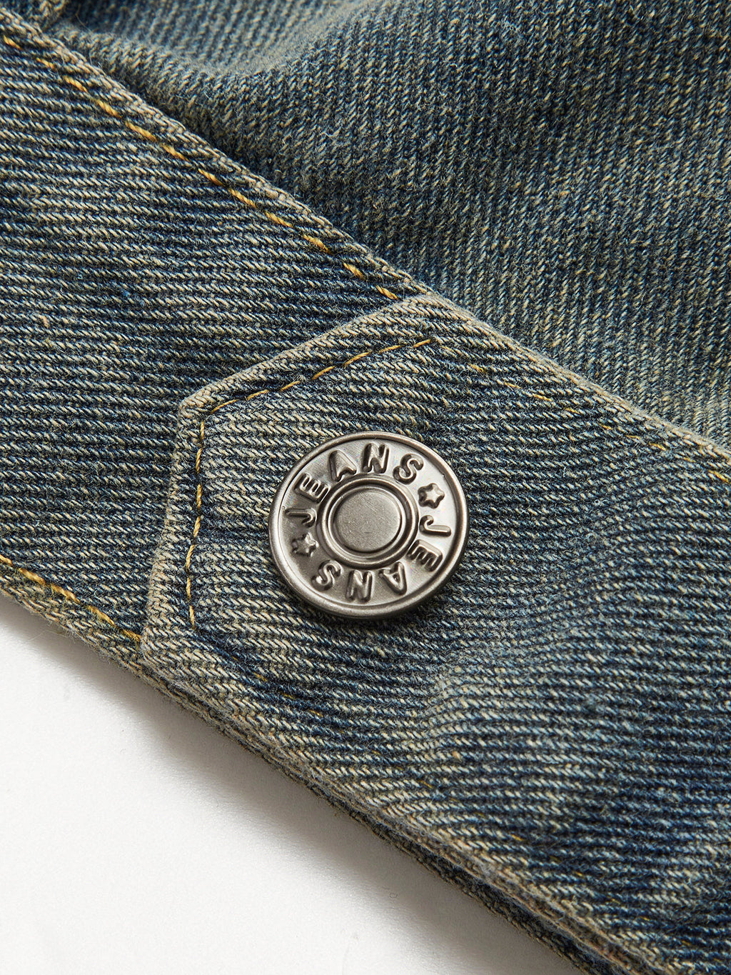 Vintage Contrast Trim Denim Jacket — Svelte Chic