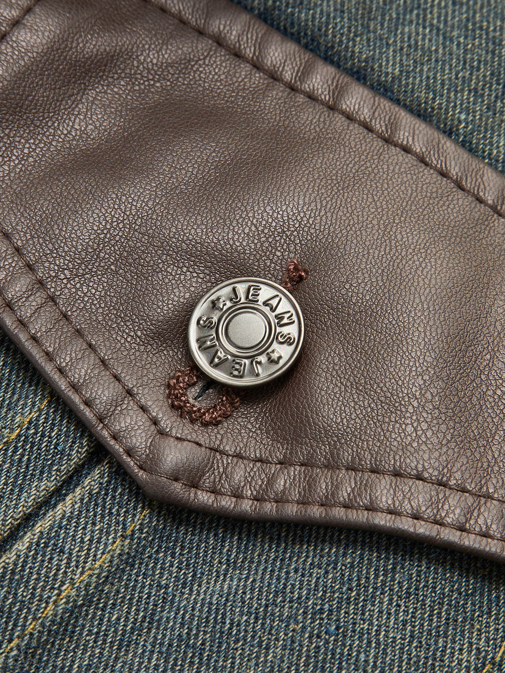 Vintage Contrast Trim Denim Jacket — Svelte Chic