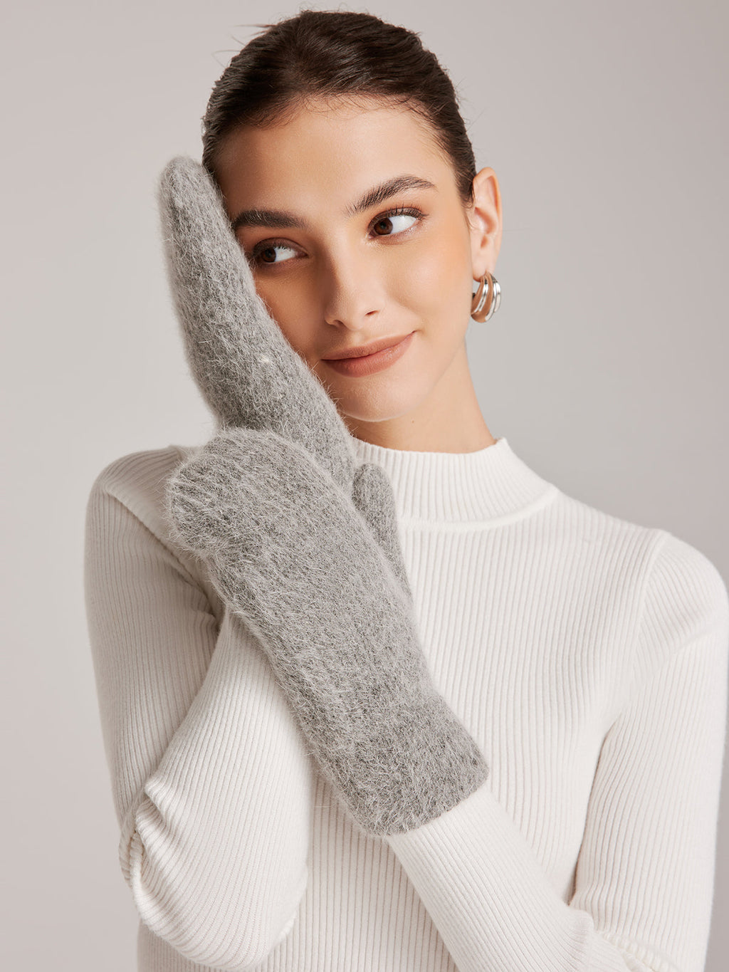 Plush Rabbit Fur Gloves — Svelte Chic