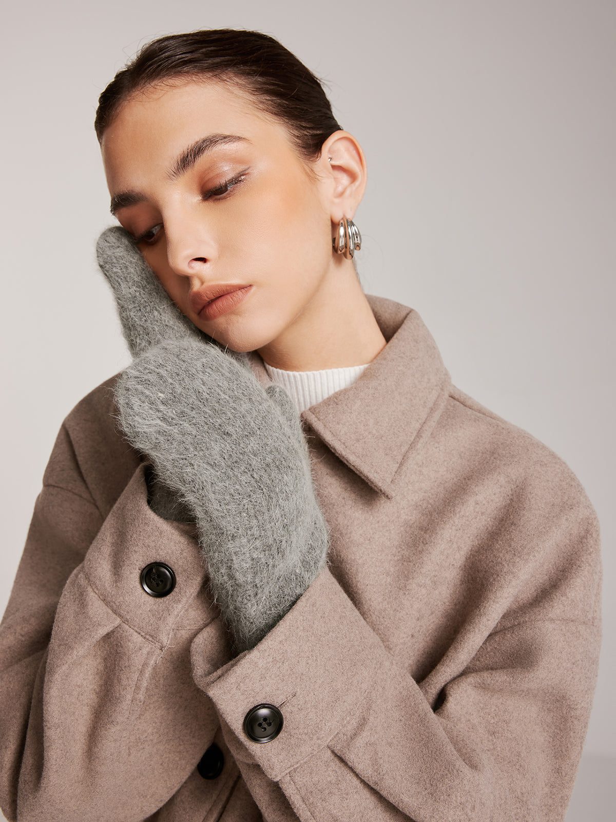 Plush Rabbit Fur Gloves — Svelte Chic