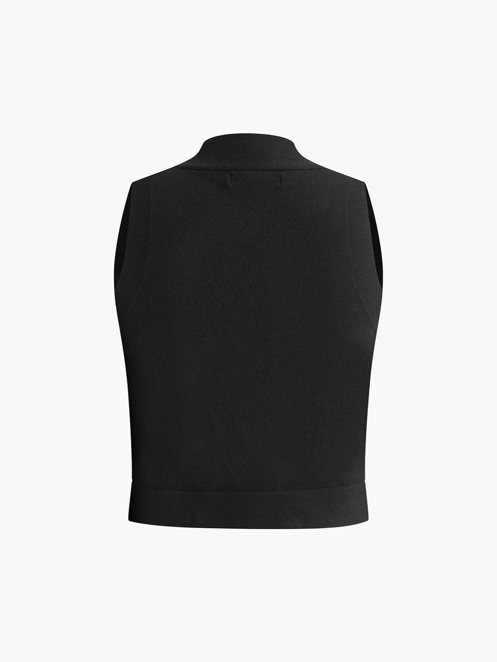 Rhinestone Button Knit Vest — Svelte Chic