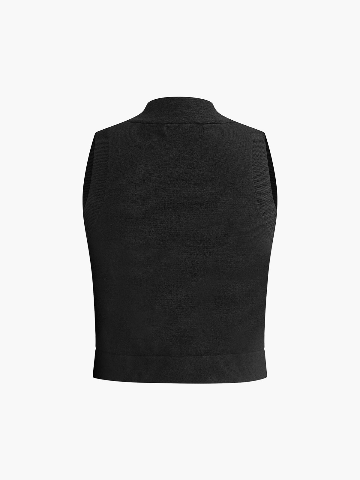 Rhinestone Button Knit Vest — Svelte Chic