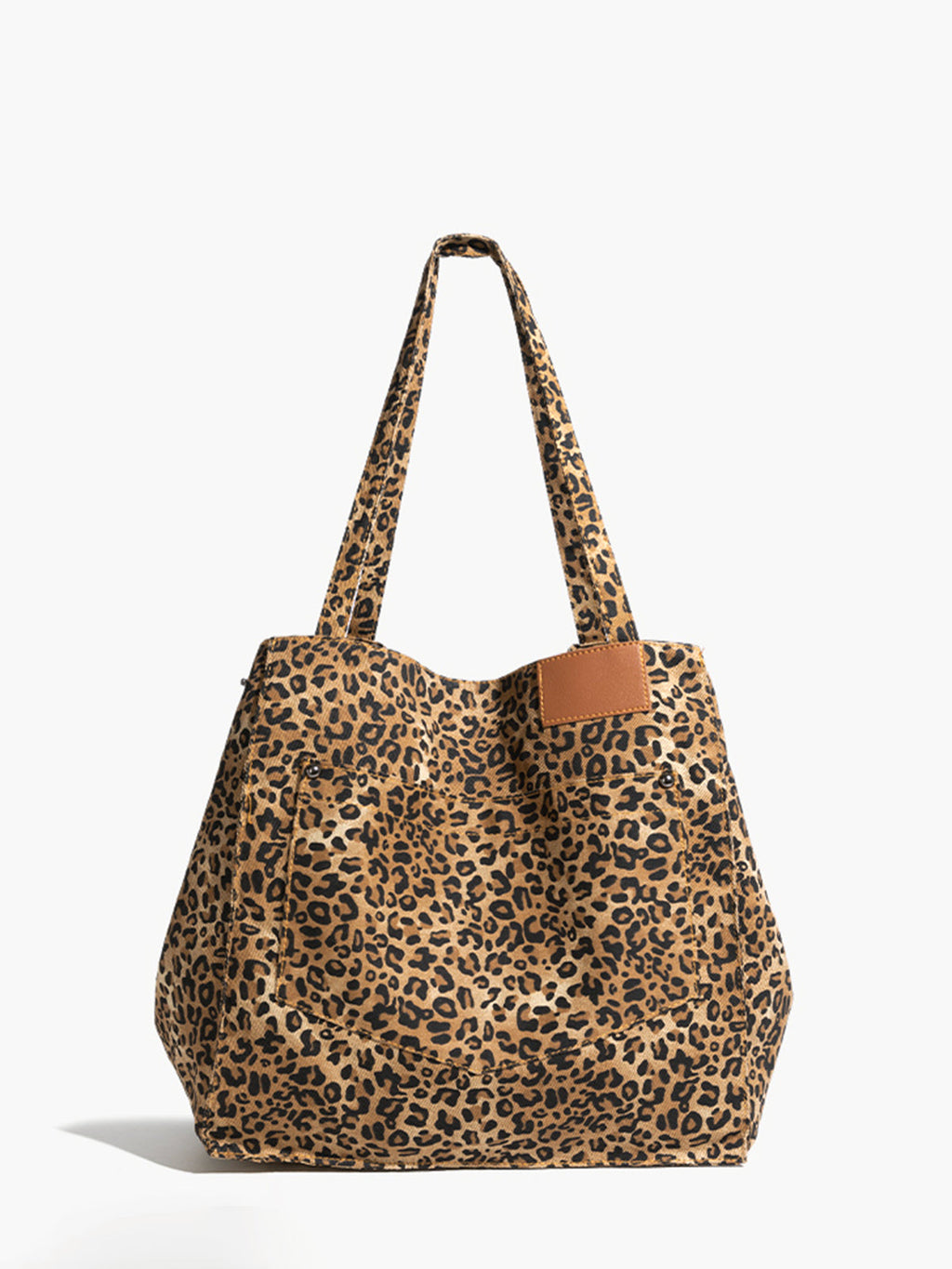 Leopard Print Large Hobo Bag in Brown — Svelte Chic