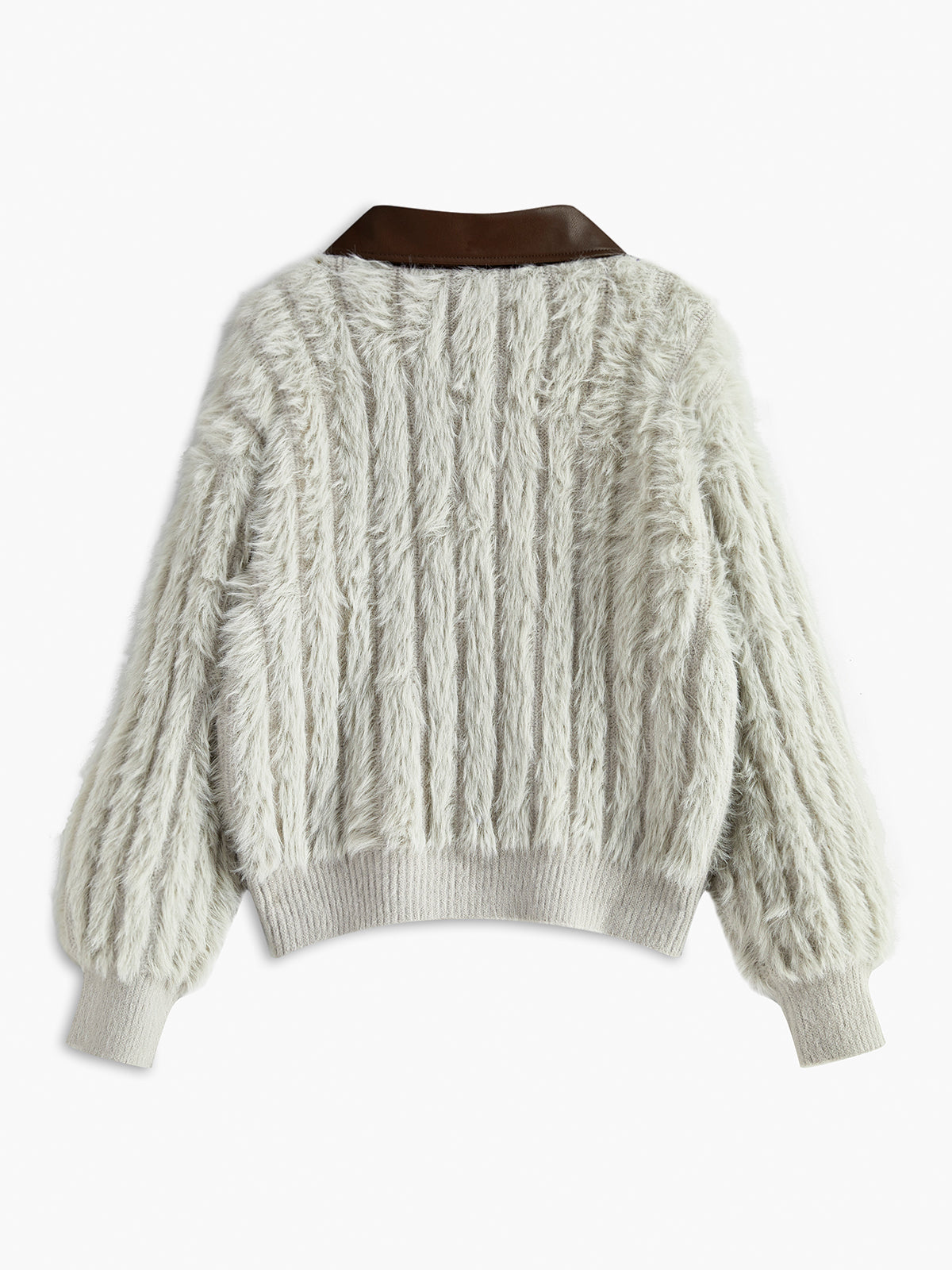 High Collar Plush Cardigan — Svelte Chic