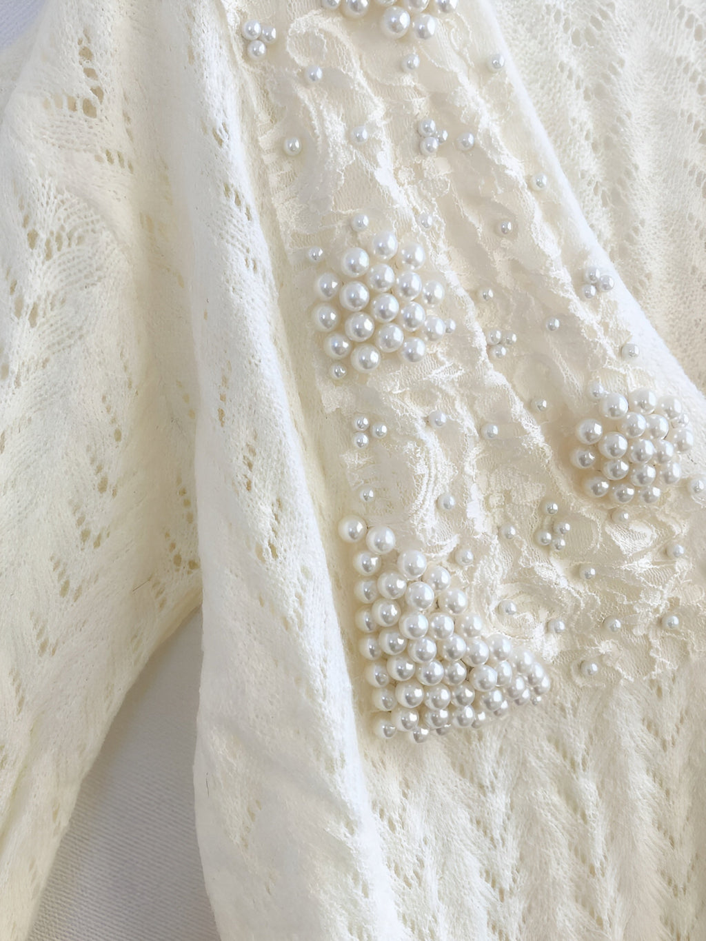 Pearl Beaded Button Cardigan — Svelte Chic