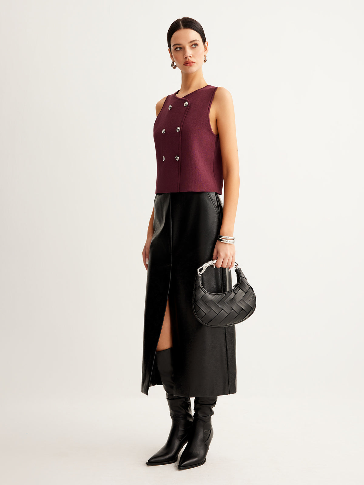 Button Knit Vest — Svelte Chic