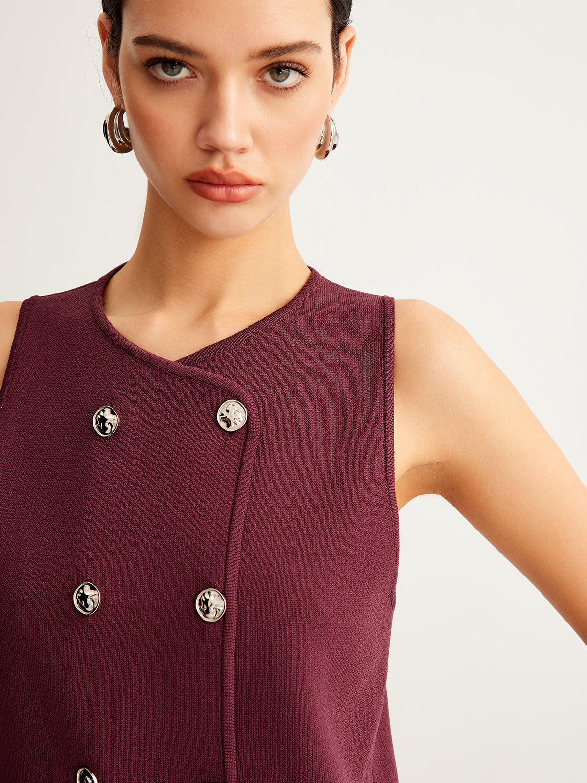 Button Knit Vest — Svelte Chic