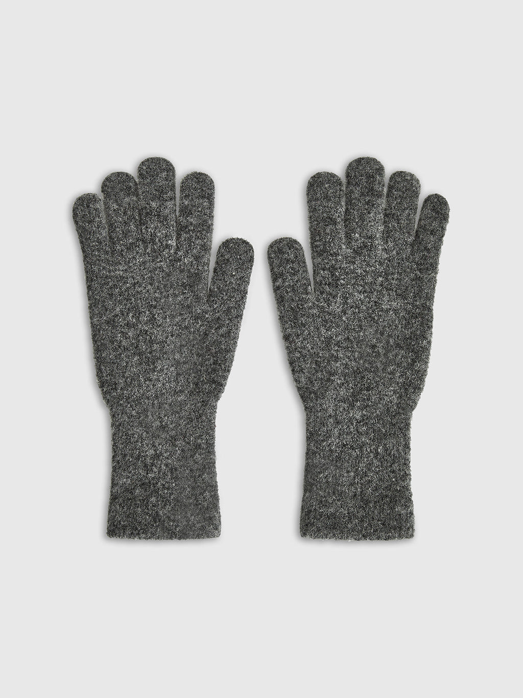 Wool Blend Warm Gloves in Grey — Svelte Chic