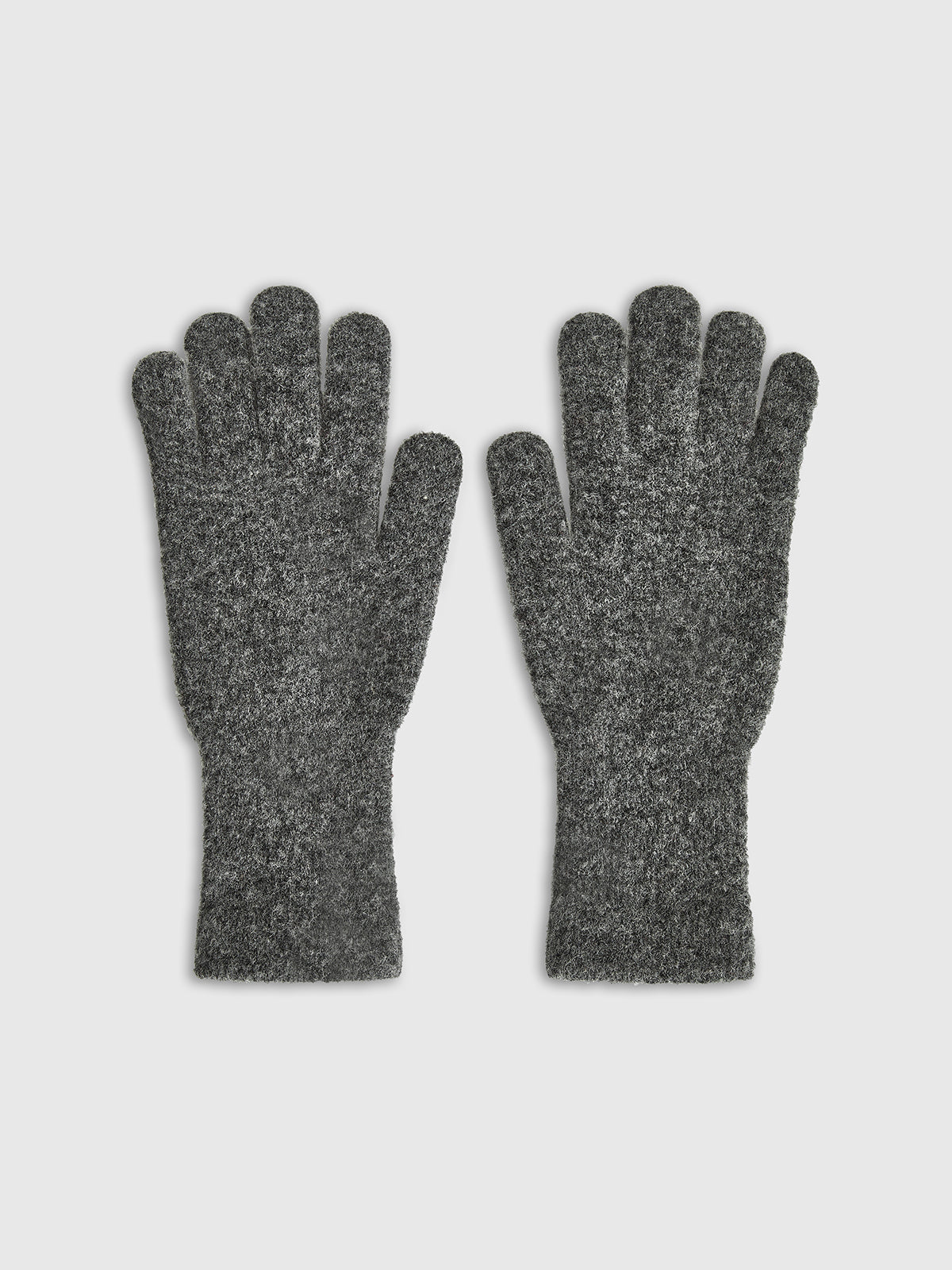 Wool Blend Warm Gloves in Grey — Svelte Chic