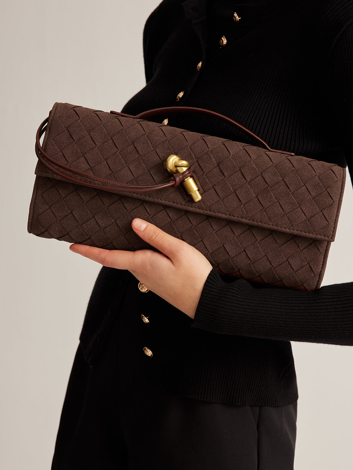 Flap Suede Clutch Bag — Svelte Chic