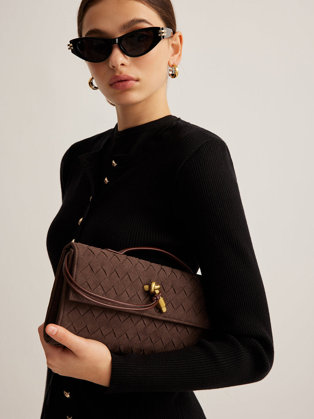 Flap Suede Clutch Bag — Svelte Chic