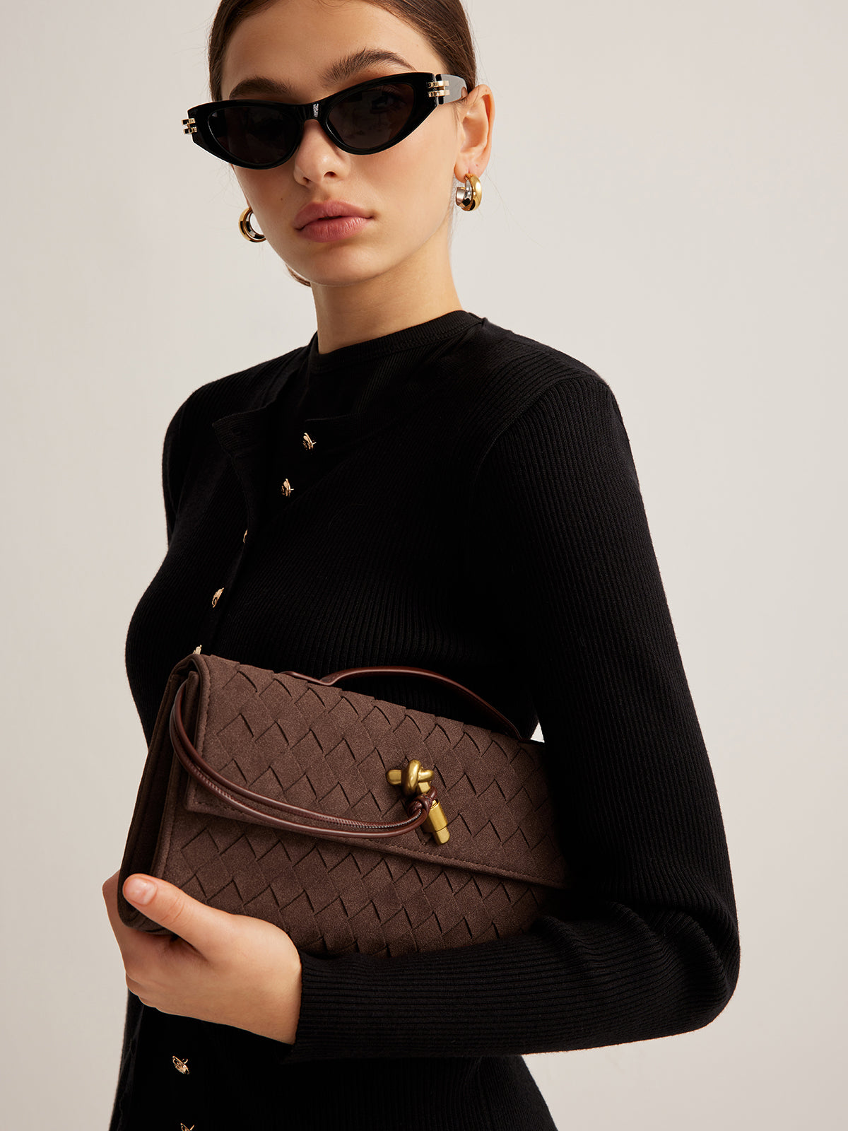 Flap Suede Clutch Bag — Svelte Chic