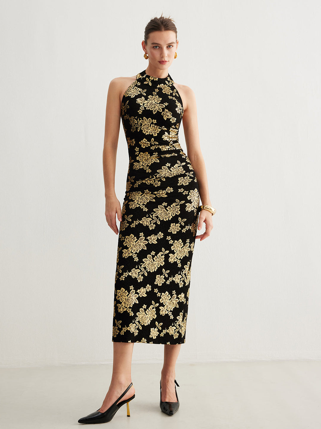 Sırt Açık Dar Abiye Elbise