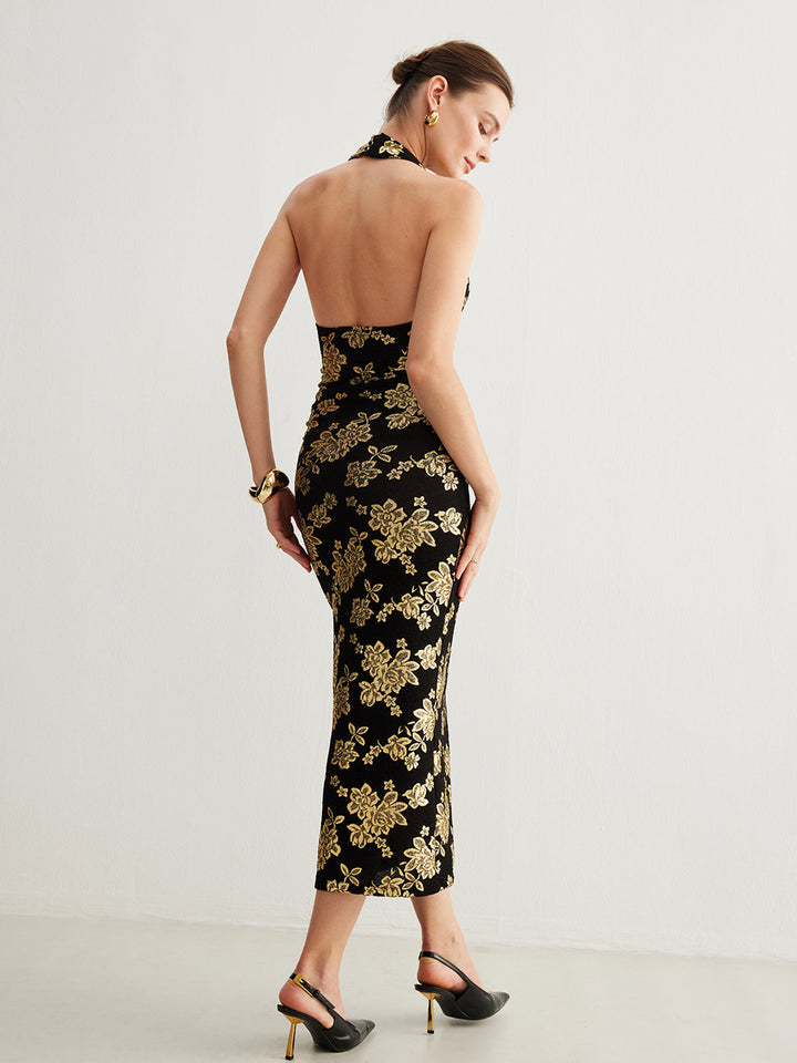 Sırt Açık Dar Abiye Elbise