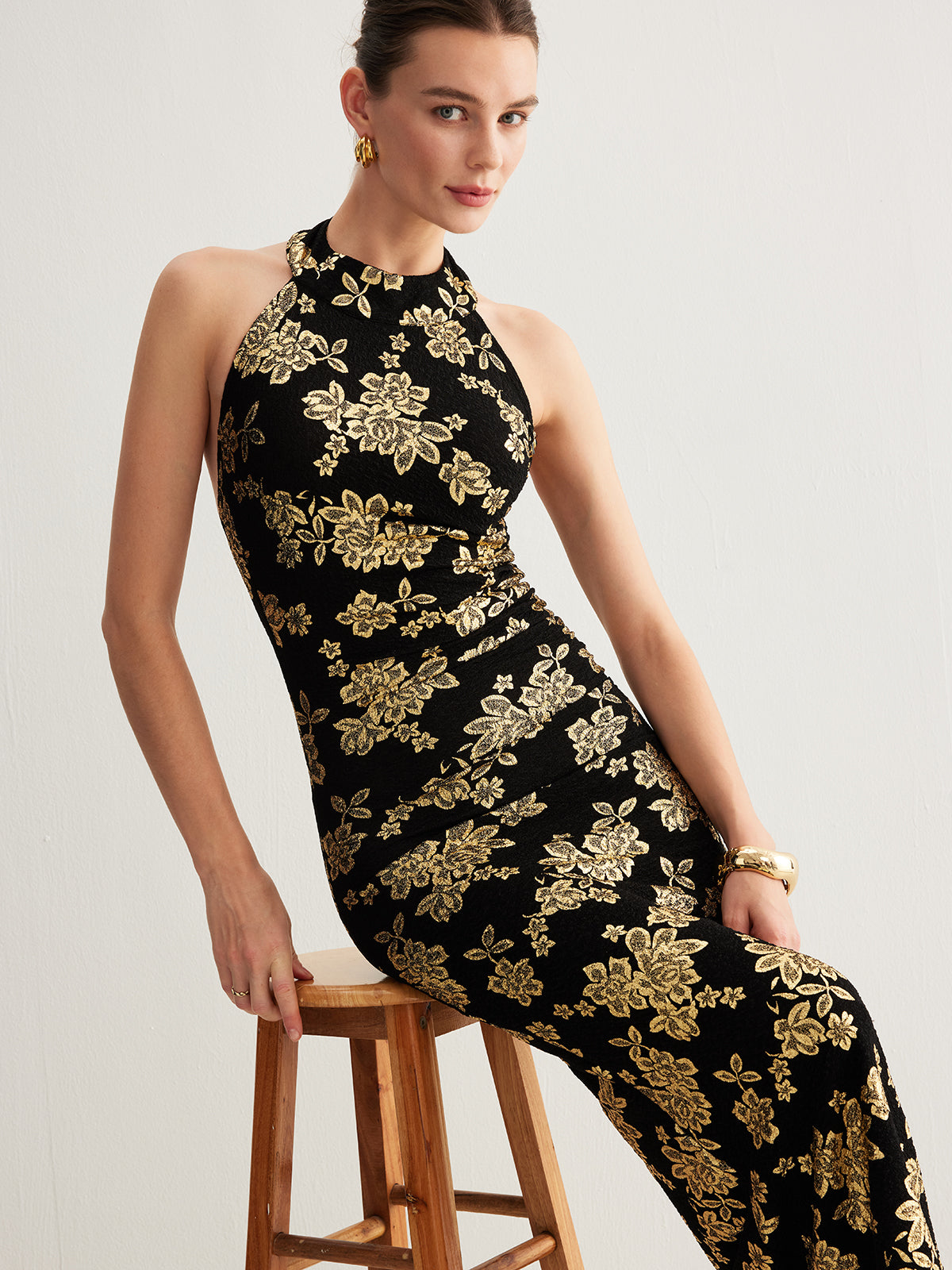 Backless Slim Halter Maxi Dress — Svelte Chic