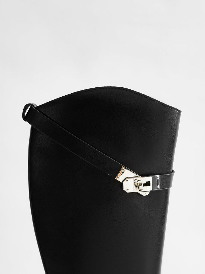 Рицарски ботуши над коляното с колан 