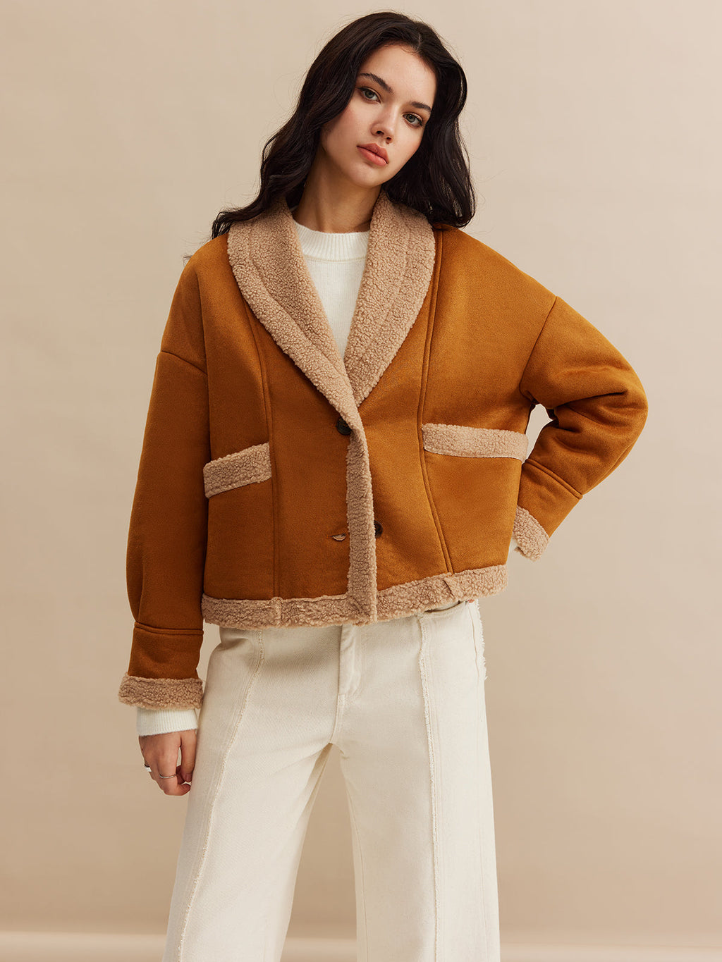 Bohème Minky Lined Suede Jacket — Svelte Chic