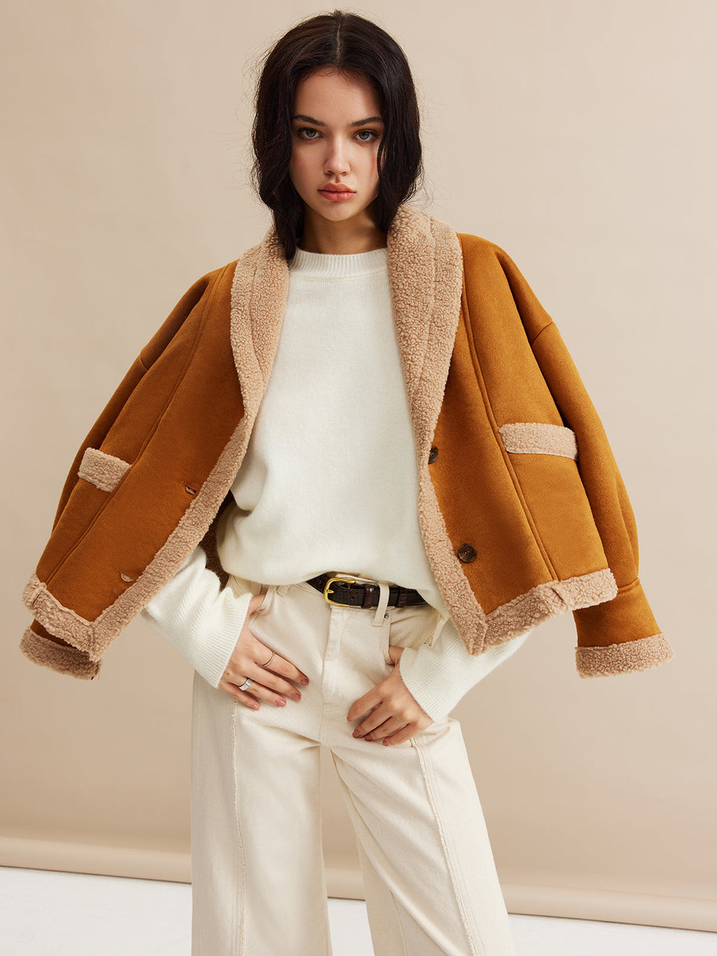 Bohème Minky Lined Suede Jacket — Svelte Chic