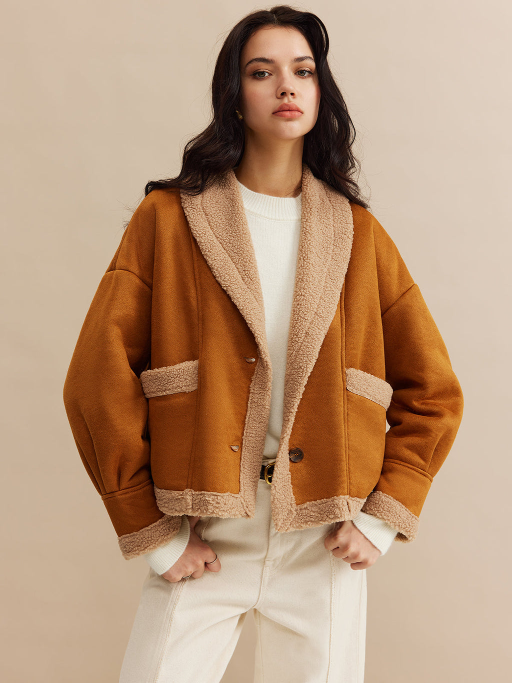 Bohème Minky Lined Suede Jacket — Svelte Chic