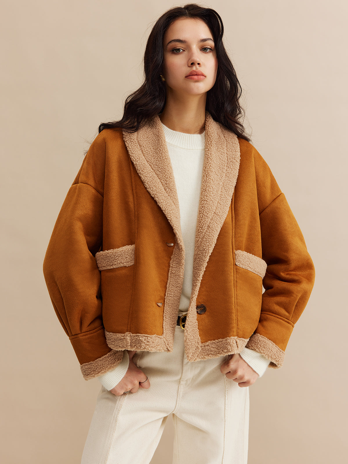 Bohème Minky Lined Suede Jacket — Svelte Chic