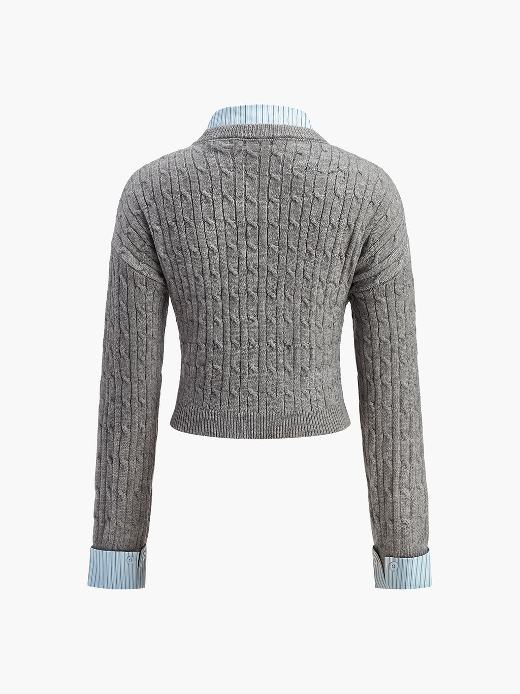 Button Contrast Tie Knit Top — Svelte Chic