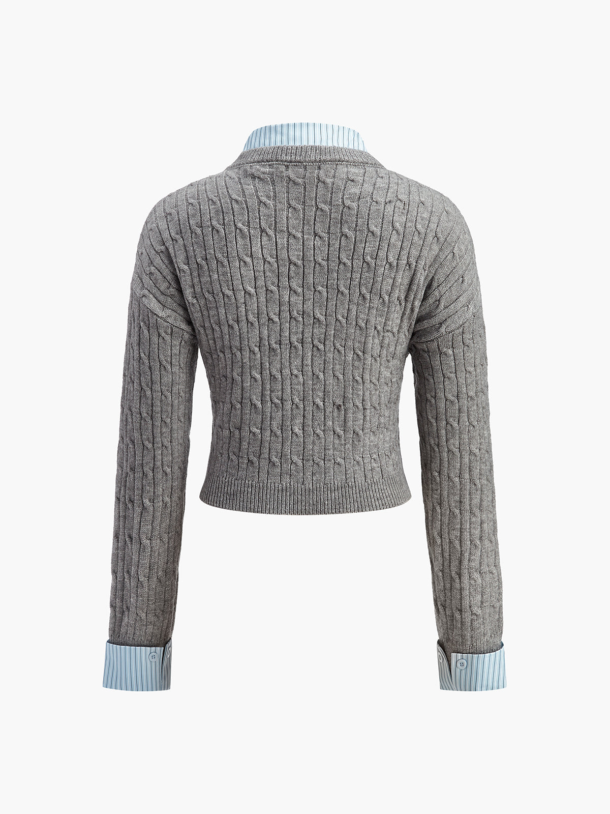 Button Contrast Tie Knit Top — Svelte Chic