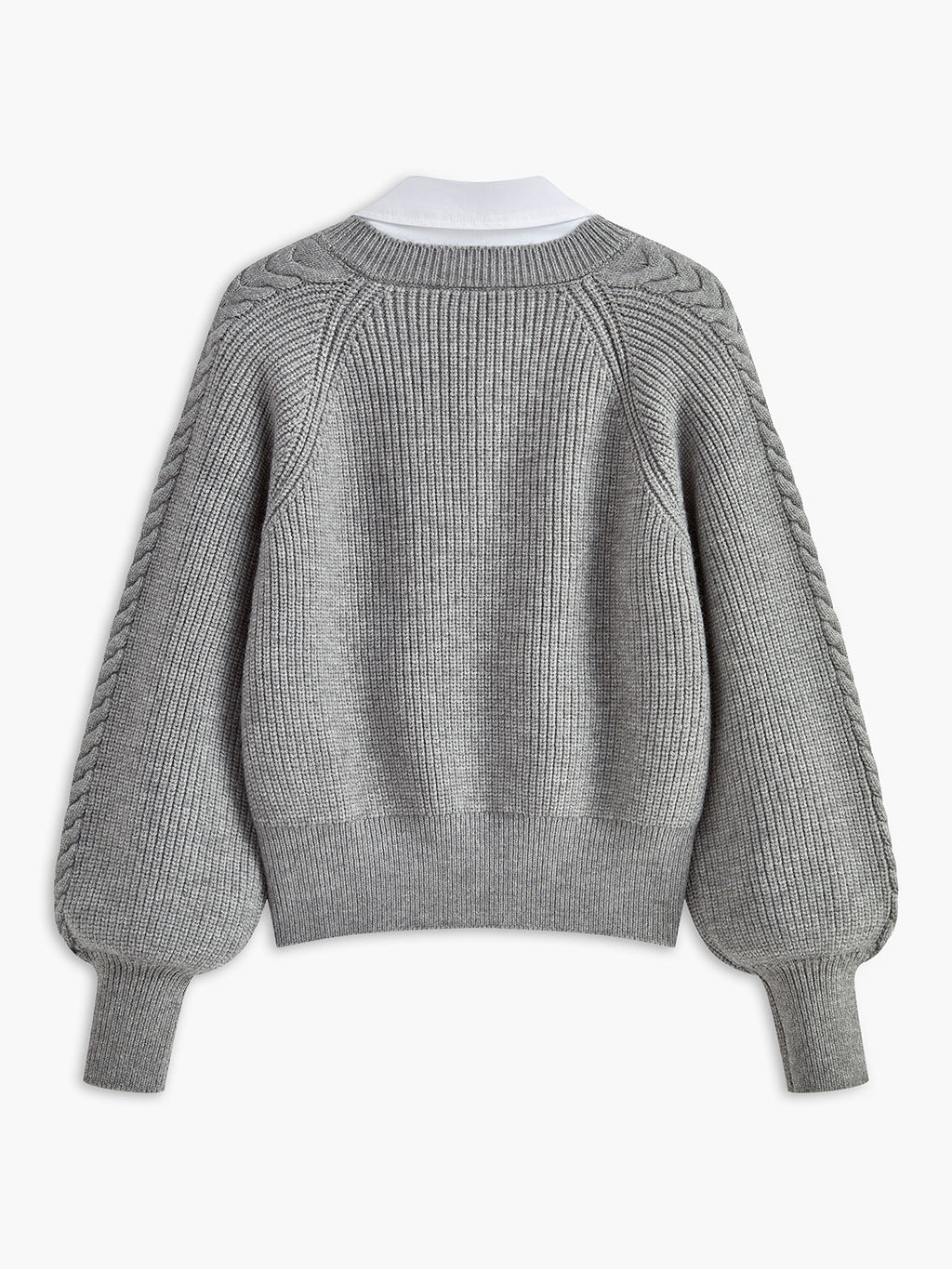 Contrast Collar Knit Top — Svelte Chic