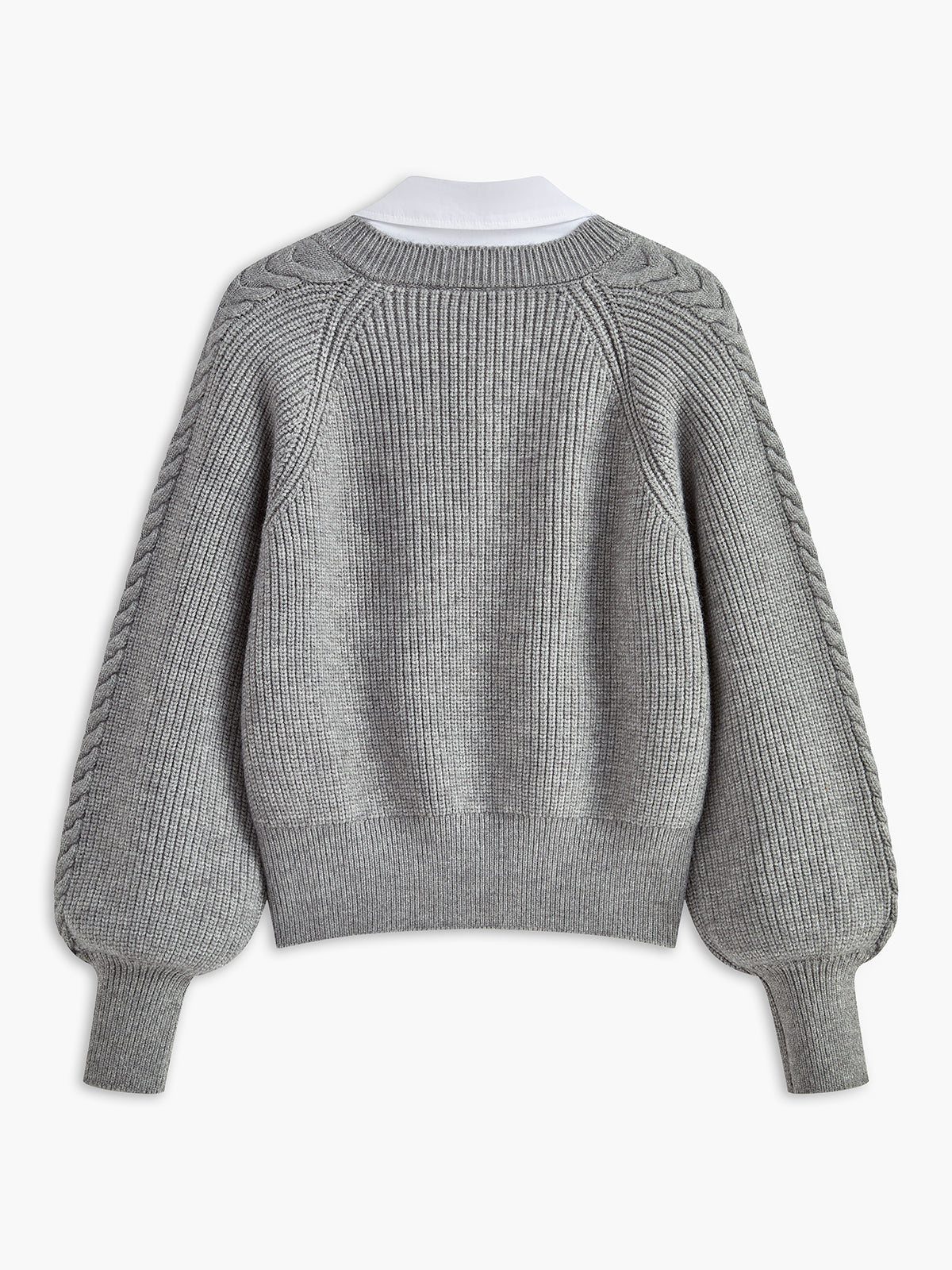Contrast Collar Knit Top — Svelte Chic